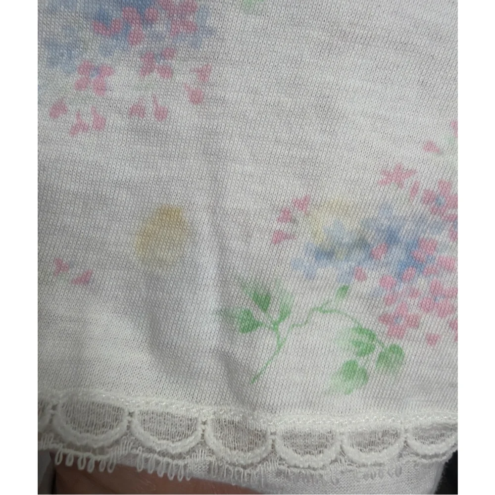 Vintage 80s Carole Hochman Cotton Nightie B Altman 5th Ave Romantic Cottagecore